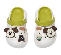 Sandales Fille 35 Chaussure - d'été pour Enfants Nouvelles d'extérieur en EVA Pantoufles Mignonnes à Bout de Dessin animé pour bébés garçons et Filles (Green 36=21cm=34-35码)