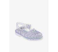 Sandales fille Sun Méduse argent pailleté 29
