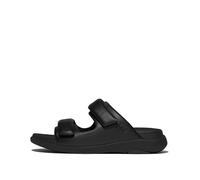 Fitflop Homme F-Mode Go Mens Adjustable Two-Bar Slides Sandale Glissante, Tout Noir, 43 EU