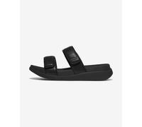 Fitflop Sandales F-Mode Go plates réglables à deux barres pour femme Noir 37 EU