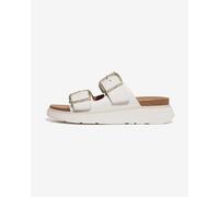 Sandales FitFlop Gen-FF Buckle Two-Bar Leather Slides blanc femme - 36