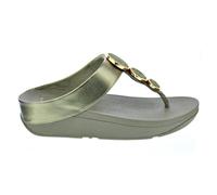 Sandales - FITFLOP - Halo Bead-Circle HJ1 - Vert Oro - Talon Compensé 4 cm - Femme 38
