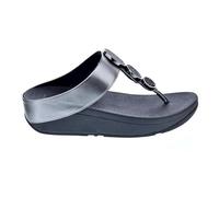 Tongs femmes FitFlop Halo Bead-Circle Metallic Toe- Noir 40