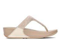 Fitflop Femme Lulu Crystal Embellished Toe-Post Sandals, Beige/café, 39 EU