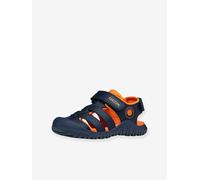 Geox J S. Fusbetto Pro Bo Sandales, Bleu Marine/Orange, 24 EU