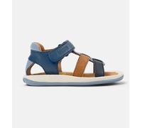 Sandales Garçon Cuir Bicho Twins Bleu Marron 24