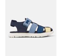 Sandales Garçon Cuir Oruga Bleu Jaune 29