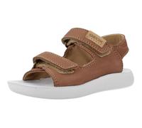 Geox Sandales B Sandal Lightfloppy Garçon en cuir, talon compensé – Marron 21