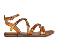 Sandales Geox D15LXG - Femme - Cuir - Orange - Boucle de serrage - Plat 39