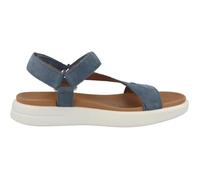 Sandales Geox D45PAB - Femme - Bleu - Boucle de serrage - Plat - Daim-Nubuck 39