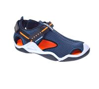Geox Garçon Jr Wader Sandales de sport , Bleu Marine Orange Fluo, 29 EU