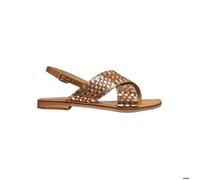 Geox Femme D Maddalusiac N Sandales Plates, Camel Bronze, 36 EU