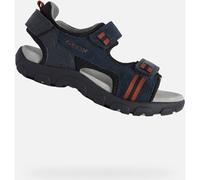 Geox Garçon Jr Sandal Strada A Sandales, Navy/Dk Red, 24 EU