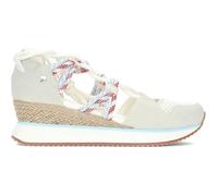 SNEAKERS OUVERTES OFF-WHITE DE TYPE ESPADRILLE À TALON COMPENSÉ POUR FEMME IONA