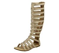 Sandales gladiateur à talon haut pour fille Spot On - - Beige nude., 34 EU