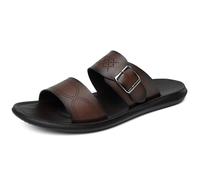Sandales Homme à Boucle Réglable, Semelle PU Antidérapante et Durable, Claquettes d'Été Décontractées pour la Plage l'Usage Quotidien