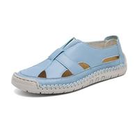 Sandales Homme Cuir authentique Semelle antidérapante et cordon de serrage réglable Multi-lanières, plates, bout ouvert, boucle tendance, minimalistes Activités extérieures Idéal pour Usage Quotidien