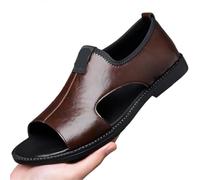 Sandales Homme Cuir Sandales for hommes, chaussures décontractées, chaussures d'extérieur en cuir, pantoufles tendance for hommes, chaussures de plage confortables, sandales plates for hommes de Sport