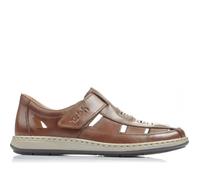 Sandales Homme RIEKER - Modèle 17378-25 - Cuir Marron - Boucle de serrage 44