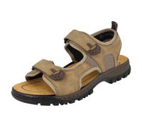 Sandales Homme Rieker Souples Synthétiques Réglables Beige Hook&Loop 25055