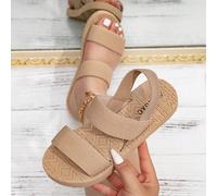 Sandales kaki/chameau clair à grande largeur (2 tailles plus larges que la normale), convenant à l'Europe, aux États-Unis et au Moyen-Orient, sandales plates minimalistes à la mode, chaussures de vaca