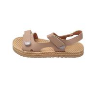 Sandales larges confortables élégantes et plates avec fermeture réglable, faciles à enfiler pour tous les jours, semelle antidérapante et ajustement doux, chaussures d'été, beige, 40 EU
