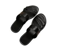 Sandales larges élégantes et confortables, mules plates avec larges bandes et bout ouvert, faciles à enfiler pour la plage et la vie quotidienne, semelle antidérapante pour une course agréable