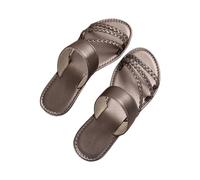 Sandales larges élégantes et confortables, mules plates avec larges bandes et bout ouvert, faciles à enfiler pour la plage et la vie quotidienne, semelle antidérapante pour une course agréable
