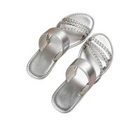 Sandales larges élégantes et confortables, mules plates avec larges bandes et bout ouvert, faciles à enfiler pour la plage et la vie quotidienne, semelle antidérapante pour une course agréable