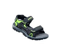 Sandales menar noir / gris foncé / vert clair 36