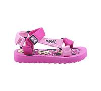 Sandales Minnie Mouse - Roses - 25 - Sandalettes en Polyester avec Semelles en EVA, Scratch et Empiècement en Caoutchouc - Produit Original Conçu en Espagne