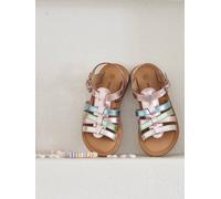 Sandales multi-brides cuir enfant collection maternelle lilas 27