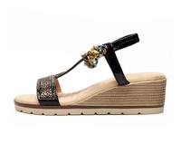 Cipriata Gilda Femmes Décontracté Mode Sandales Strass Noir