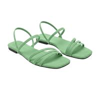 Sandales Noires Femme Sandale Pied Large Femme Fine Bride Bas Talon Confortable Polyvalent Élégant Bande Décontracté Chaussure Mules Sabot Décontracté Été