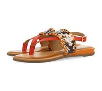 Sandales Orange à imprimé Serpent pour Femme mergey