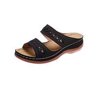 Sandales Orthopédique Femmes été Marche Femme Confortable Plateforme Chaussures de Plage Antidérapantes Respirantes Bohême Bout Ouvert Sandales avec Talon Bloc Chaussure Femmes Talon Compensé