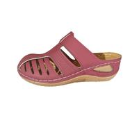 Sandales orthopédiques à bout fermé pour femme - Soutien de la voûte plantaire - Confortables - Semelles souples - Antidérapantes - Légères - Pour l'extérieur, rose vif, 36 EU