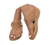 Sandales orthopédiques à bout ouvert d'été confortables soutien arc sandales sandales tongs avec talon compensé élégantes Sandales en cuir léger anatomiques antidérapantes plage douche de mer Slippers