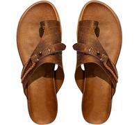 Sandales Orthopédiques Confortables pour Femmes, Chaussures Correctrices D'oignon, Semelle Souple avec Support De Voûte Plantaire(Marrone,42 EU)