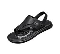 Sandales Orthopédiques Décontractées Respirantes Et Réglables pour Homme avec Soutien De La Voûte Plantaire Et Anti-oignons, Tongs D'été Respirantes Et Décontractées Antidérapantes(A Black,40 EU)