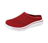 Sandales orthopédiques d'été pour femme - Chaussons larges - Sandales en maille respirante - Baskets de marche - Chaussures de randonnée antidérapantes - Chaussures de jardin plates - Chaussures de