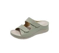 Sandales Orthopédiques Femme Cuir Confortable Sandales et Mules Antidérapants Respirantes à Bout Ouvert Semelle Amortissante Léger Sandale Compensee Femme Ete Orthopédique Chaussures de Plage Loisirs