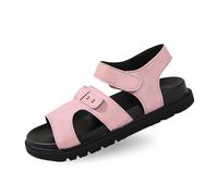 Sandales Orthopédiques Femme Cuir été Sandales De Marche Femme Confortable Plateforme Chaussures Antidérapantes Respirantes Bohême Bout Ouvert Semelles épaisses avec Talon Bloc