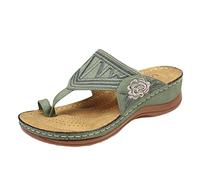 Sandales Orthopédiques Hallux Valgus Femme Été Confortable Tongs en Cuir avec Support de Orthopédique Tongs de Plage et Claquettes de Piscine Sandale Ventes Flash de Printemps Sabot Cadeau Pas Cher