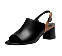 Sandales orthopédiques pour femme avec bouche de poisson dans le dos creux pour femme 2025 cent partenaires dans le talon épais antidérapant été vêtements d'extérieur pour taille 39, Noir , 39.5 EU