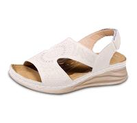 Sandales orthopédiques pour femme avec soutien de la voûte plantaire, confortables, couleur unie, soutien de la voûte plantaire, talon compensé orthopédique, antidérapantes
