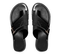 Sandales orthopédiques pour femme avec support antidérapant et confortables pour piscine, voyage, randonnée décontractée et style élégant, Noir B, 39 EU X-Ancho