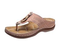 Sandales orthopédiques pour femme d'été, vintage, élégantes, chaussures d'été, respirantes, à bout ouvert, antidérapantes, tongs avec compenses, support d'arc, sandales de plage, mode léger, sandales