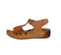 Sandales orthopédiques pour femme - Pieds larges - Chaussures d'été élégantes - Sandales plates - Brides en T - Chaussures d'été - Sandales de plage - Semelles souples - Confortables - Sandales