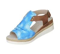 Sandales orthopédiques pour femme - Sandales d'été avec talon compensé - Lavables - Sandales douces et confortables - Chaussures d'été à plateforme - Sandales romaines - Bout ouvert - Chaussures d'été